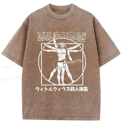 Tokyo-Tiger Vitruvius' Body Diagram Washed T-Shirt