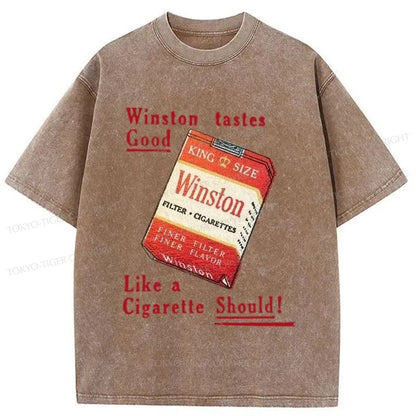 Tokyo-Tiger Winston Cigarettes Japanese Washed T-Shirt