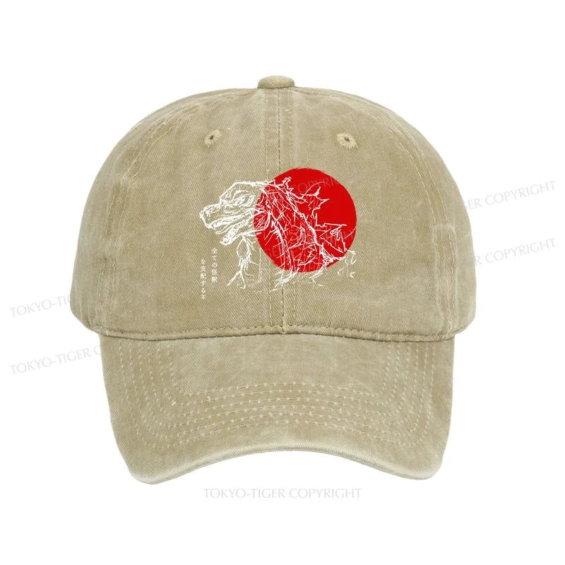 Tokyo-Tiger Monster Japanese Anime Washed Cap