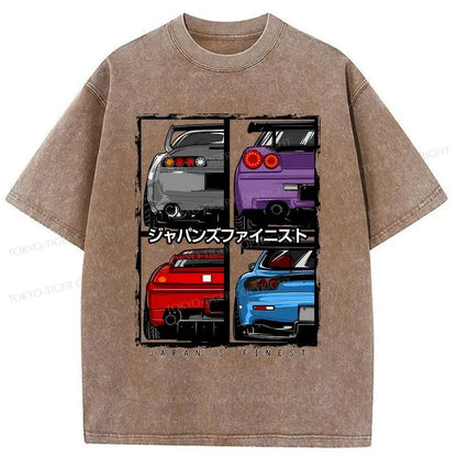 Tokyo-Tiger Japanese Car Washed T-Shirt