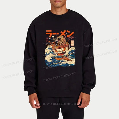 Tokyo-Tiger The Great Wave Ramen Kaiju Sweatshirt