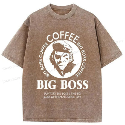 Tokyo-Tiger Big Boss Coffee Washed T-Shirt