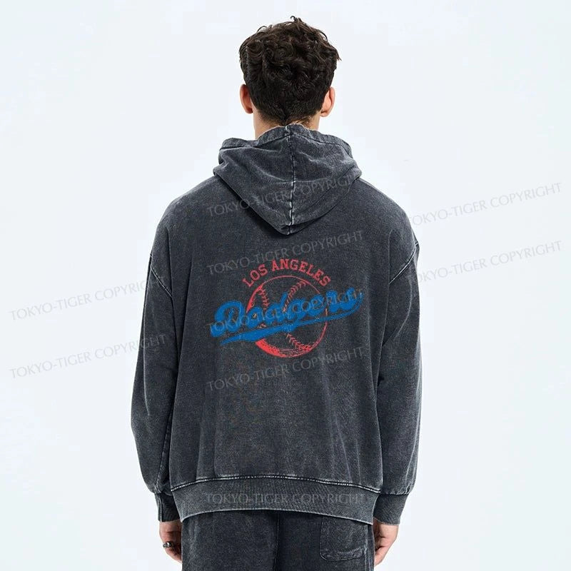 Tokyo-Tiger Ohtani 17-Retro-Dodgers Washed Zip Hoodie