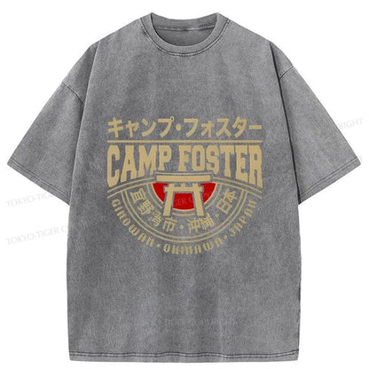 Tokyo-Tiger Camp Foster Okinawa Japanese Washed T-Shirt