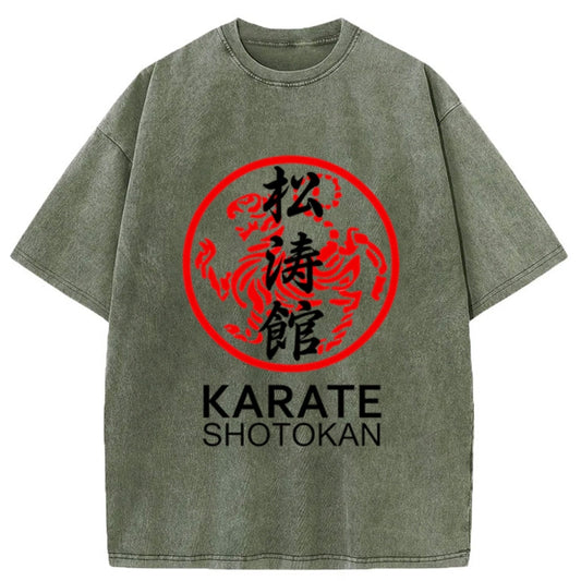 Tokyo-Tiger Karate Shotokan Washed T-Shirt