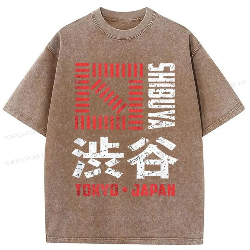 Tokyo-Tiger Shibuya Japan Washed T-Shirt