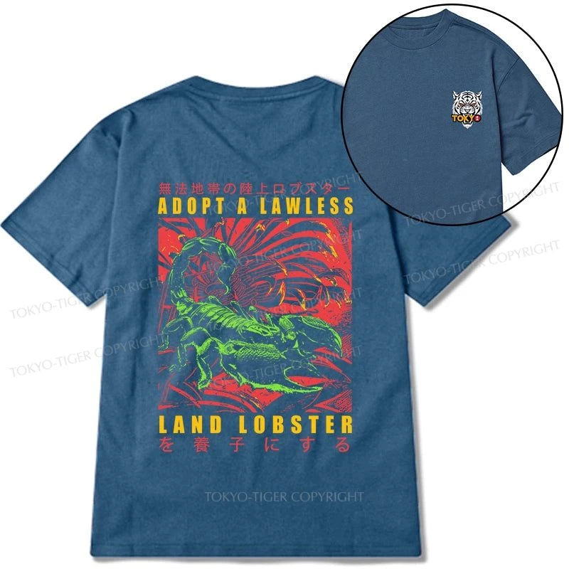 Tokyo-Tiger Adopting A Land Lobster Japanese Front Back Classic T-Shirt