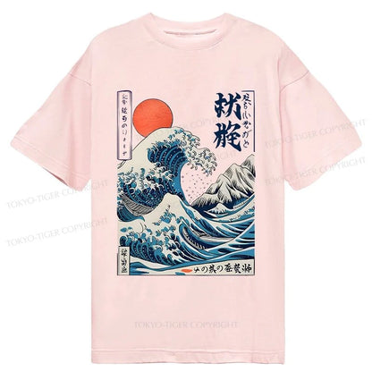 Tokyo-Tiger Ukiyo-e Ocean Waves Japan Classic T-Shirt