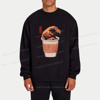 Tokyo-Tiger The Great Wave Coffee Sweatshirt