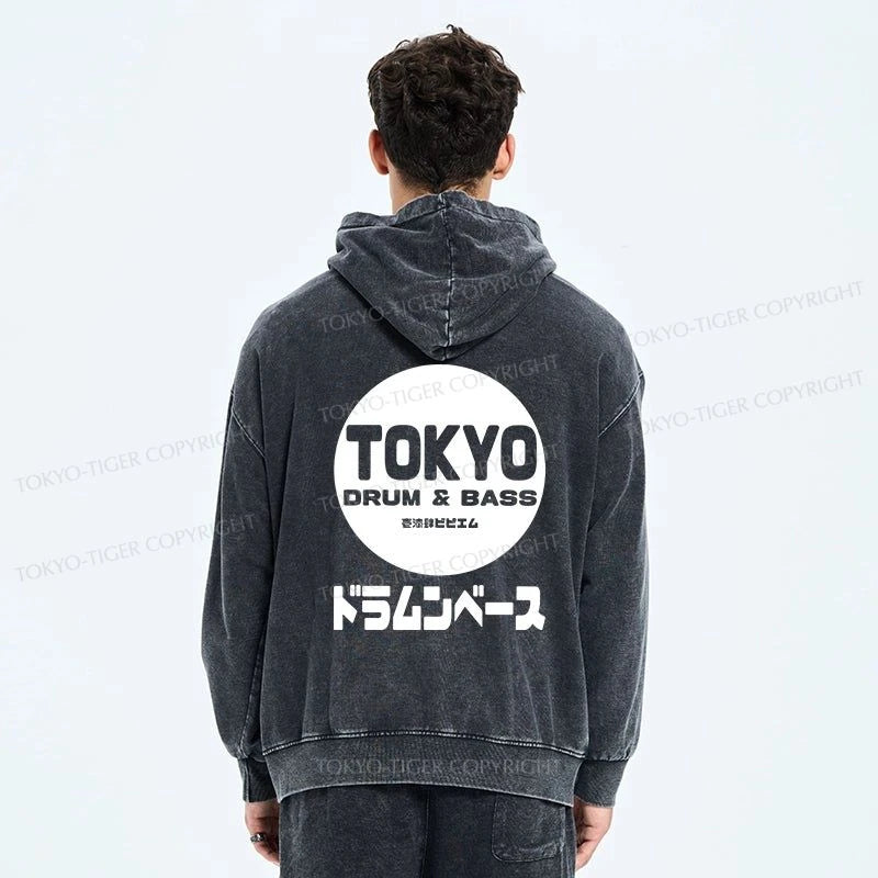 Tokyo-Tiger Tokyo DnB Japanese Washed Zip Hoodie