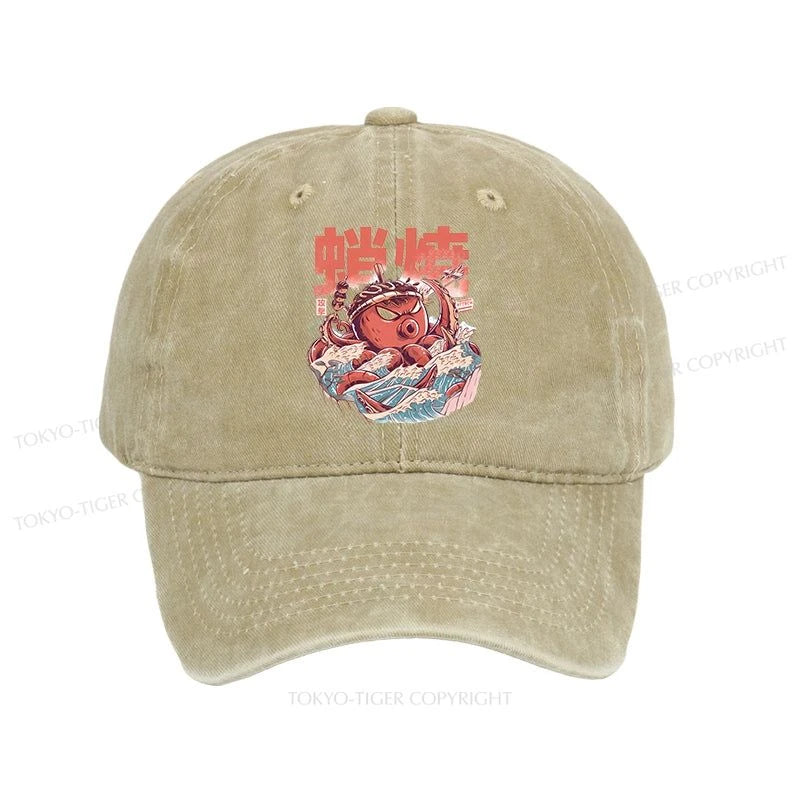 Tokyo-Tiger The Great Wave Takoyaki Japanese Washed Cap