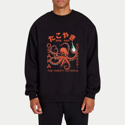 Tokyo-Tiger Octopus Drinks Soju Sweatshirt