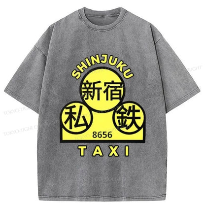 Tokyo-Tiger Shinjuku Taxi Washed T-Shirt