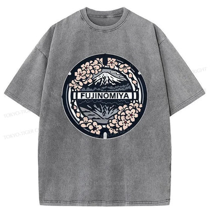 Tokyo-Tiger Fujinomiya Manhole Cover Washed T-Shirt