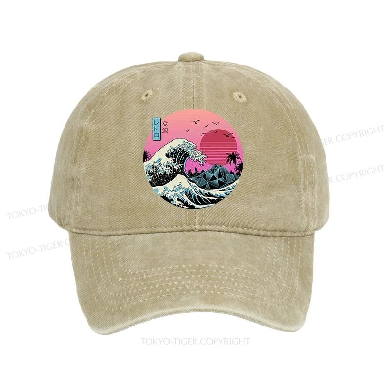 Tokyo-Tiger Japanese The Great Retro Wave Washed Cap