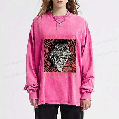 Tokyo-Tiger I Have Stability Owl Washed Long Sleeve T-Shirt