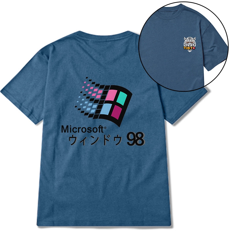 Tokyo-Tiger Microsoft Windows 98 Front Back Classic T-Shirt