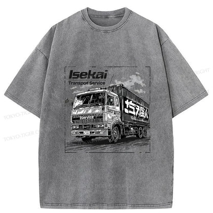 Tokyo-Tiger Isekai Transport Service Japanese Washed T-Shirt