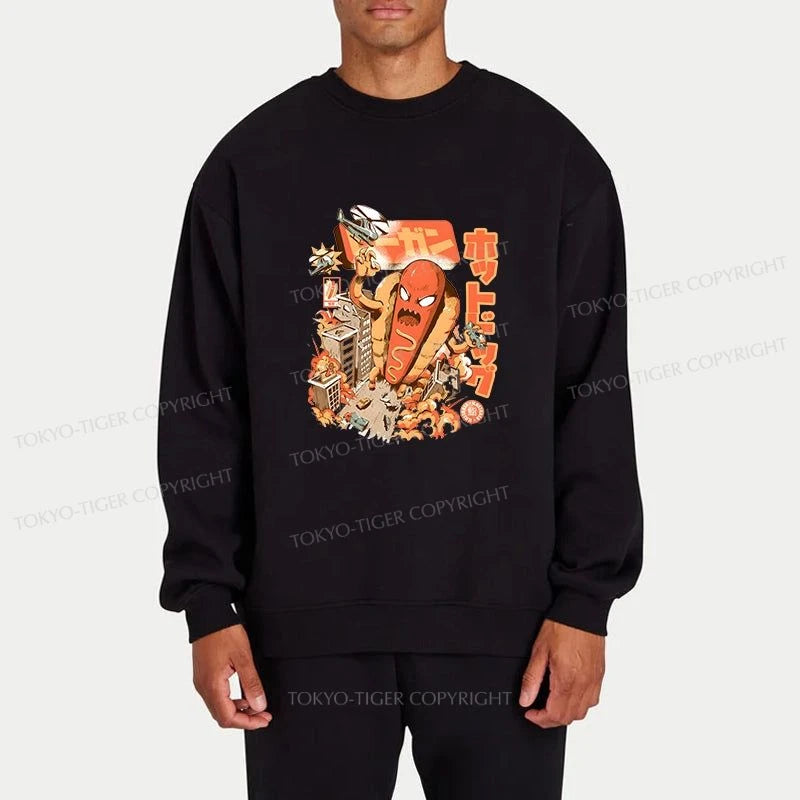 Tokyo-Tiger Great Hot Dog Kaiju Japanese Sweatshirt