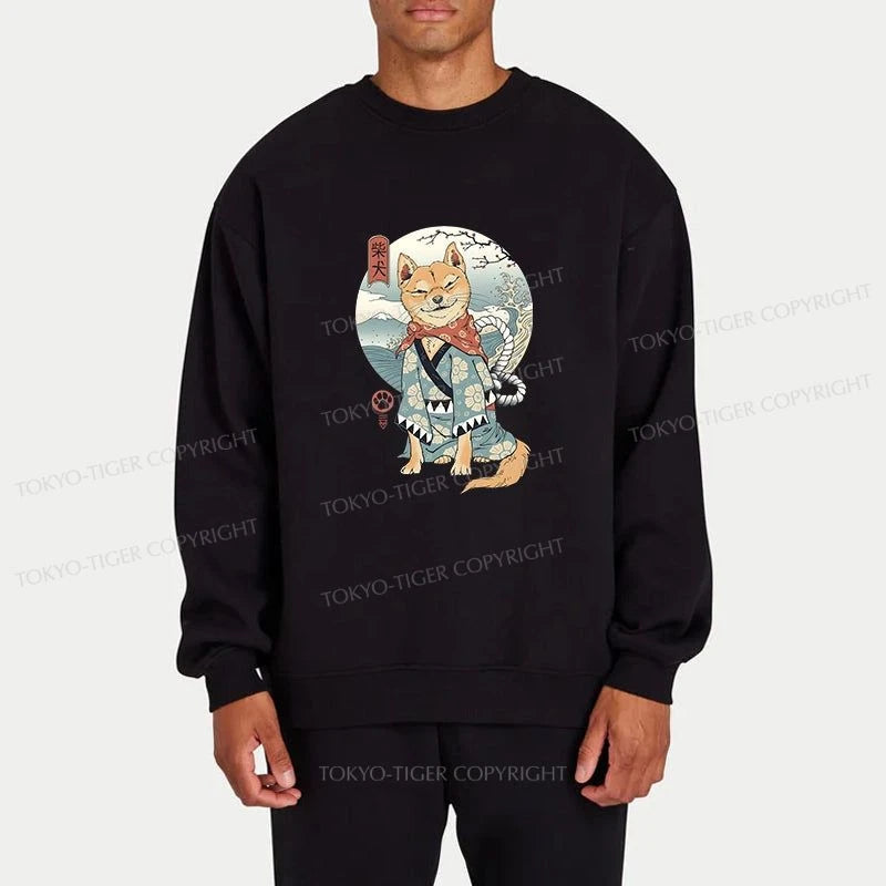 Tokyo-Tiger Samurai Shiba Dog Japanese Sweatshirt