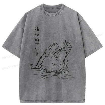 Tokyo-Tiger Fearless Tuna Japanese Washed T-Shirt