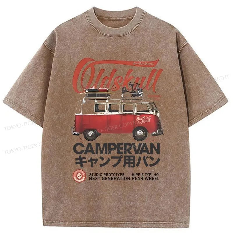 Tokyo-Tiger Campervan Vintage Washed T-Shirt