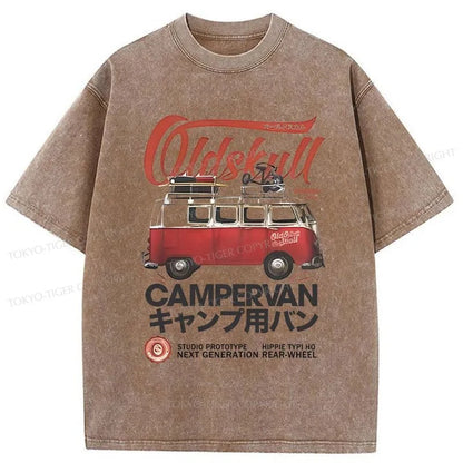 Tokyo-Tiger Campervan Vintage Washed T-Shirt