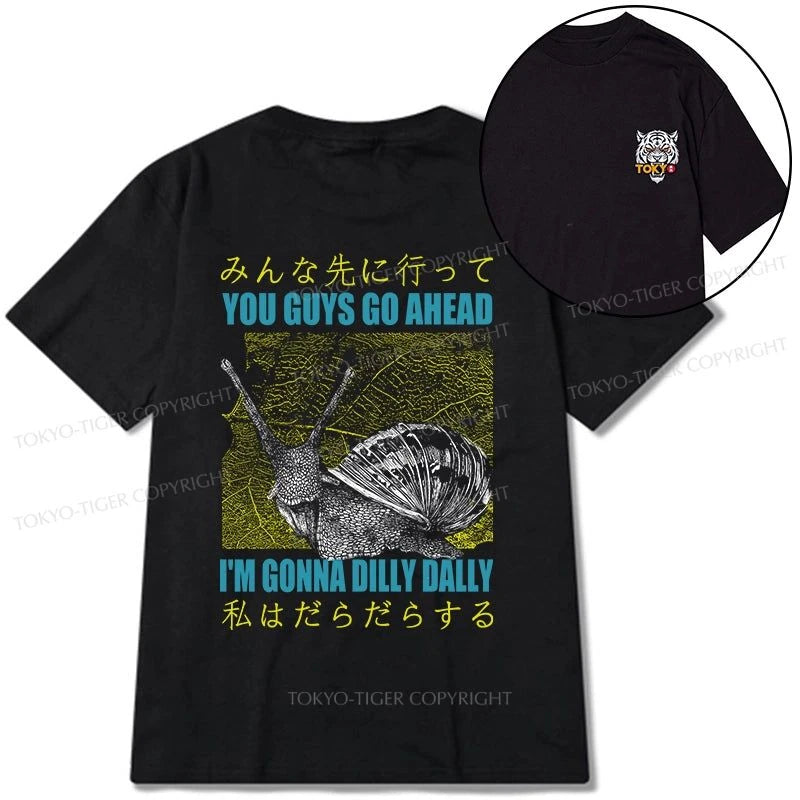 Tokyo-Tiger Slow Snail Japanese Front Back Classic T-Shirt