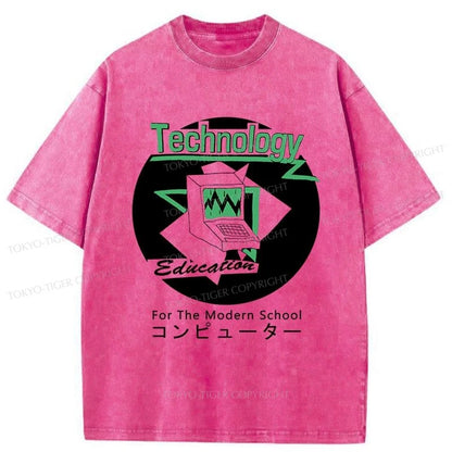 Tokyo-Tiger Technology For The Modern School Washed T-Shirt