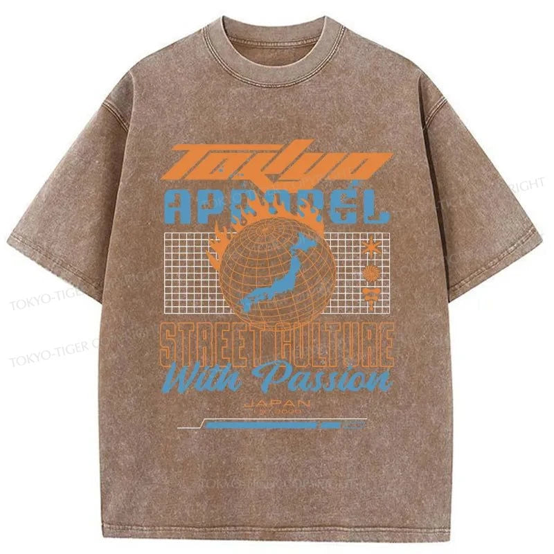 Tokyo-Tiger Tokyo Street Culture Washed T-Shirt