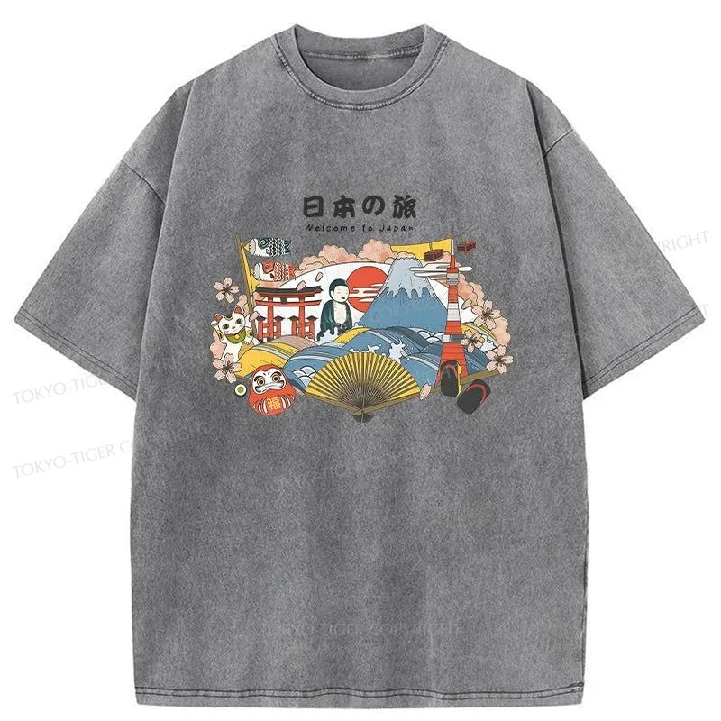 Tokyo-Tiger Trip To Japan Washed T-Shirt