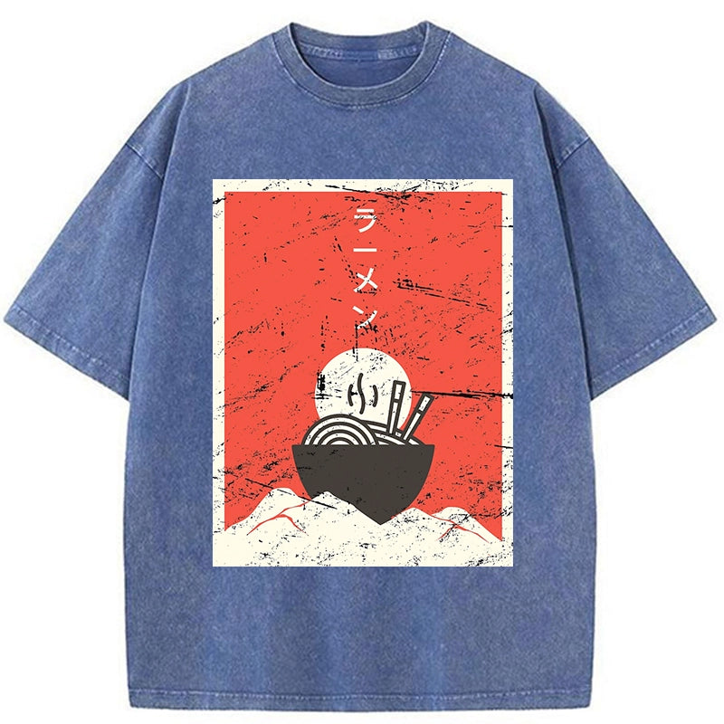 Tokyo-Tiger Vintage Japanese Anime Ramen Washed T-Shirt