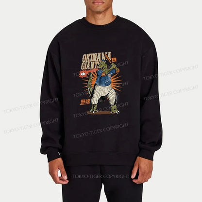 Tokyo-Tiger OKINAWA GIANTS Dinosaur Sweatshirt