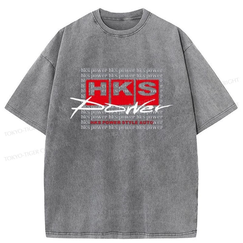 Tokyo-Tiger HKS Power Washed T-Shirt