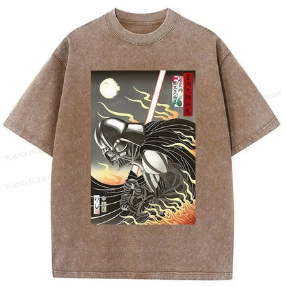 Tokyo-Tiger Star Wars Ukiyo-e Japanese Washed T-Shirt