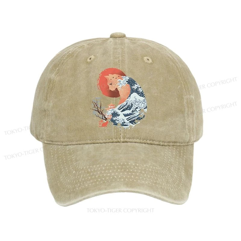 Tokyo-Tiger Spirit Cat Wave Japan Washed Cap