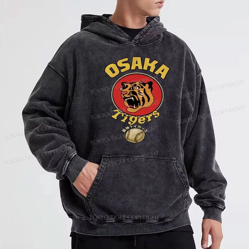 Tokyo-Tiger Osaka Tiger Baseball Washed Hoodie