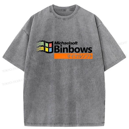 Tokyo-Tiger Michaelsoft Binbows Essential Washed T-Shirt