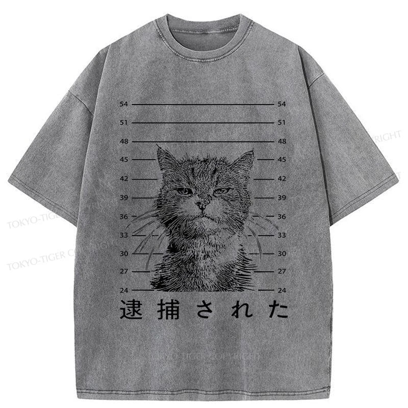 Tokyo-Tiger Cat That Was Arrested Washed T-Shirt