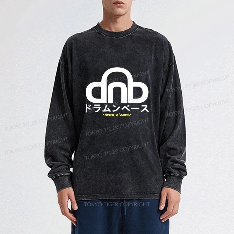 Tokyo-Tiger DNB Japan Washed Long Sleeve T-Shirt