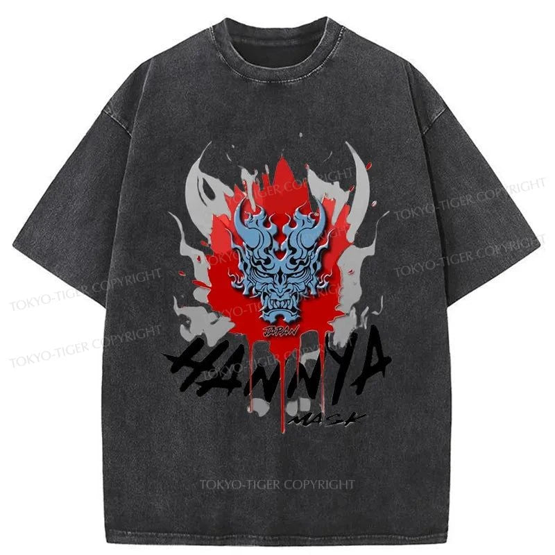 Tokyo-Tiger Hannya Mask Japan Washed T-Shirt