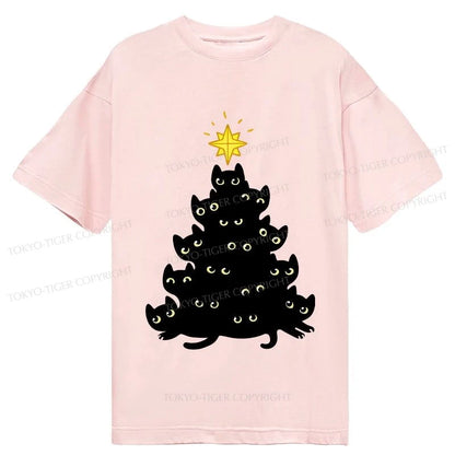 Tokyo-Tiger Black Cat Christmas Tree Classic T-Shirt