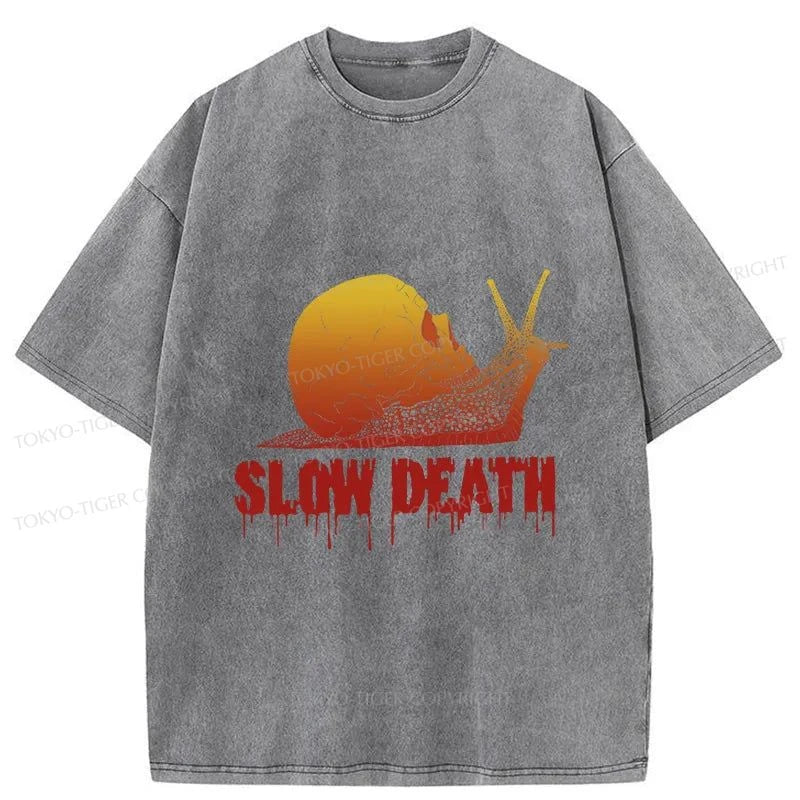 Tokyo-Tiger Slow Death Snail Washed T-Shirt