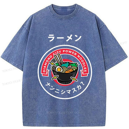 Tokyo-Tiger Diamond City Power Noodles Washed T-Shirt