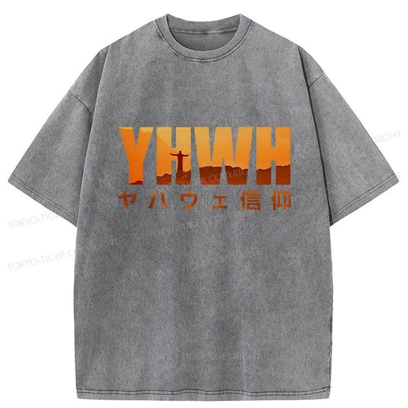 Tokyo-Tiger YHWH With Faith Washed T-Shirt