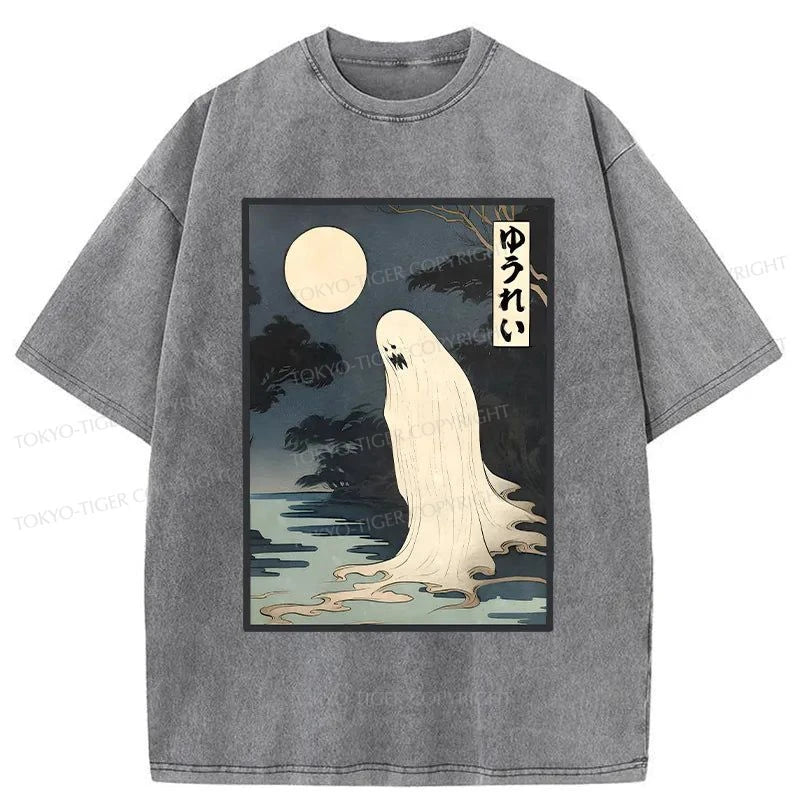 Tokyo-Tiger Creepy Japanese Ghost Washed T-Shirt