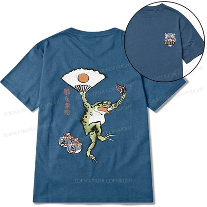 Tokyo-Tiger Dancing Frog Japanese Front Back Classic T-Shirt