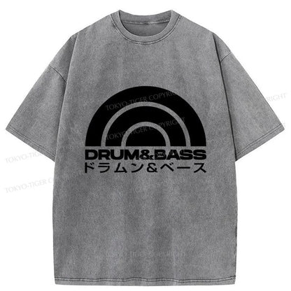 Tokyo-Tiger Drum & Bass Disc Washed T-Shirt