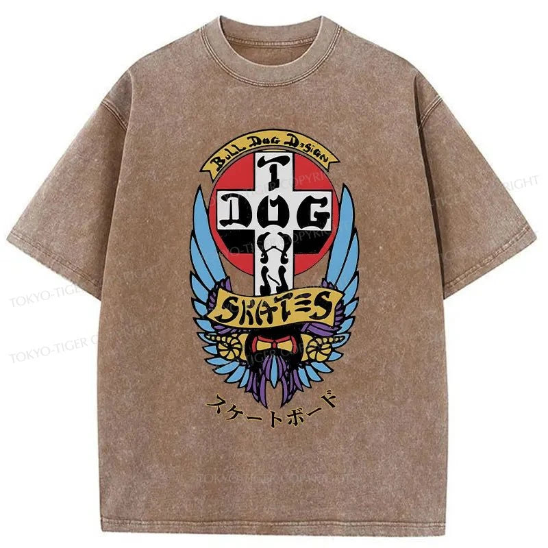 Tokyo-Tiger Cross Skateboards Japan Washed T-Shirt