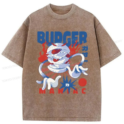 Tokyo-Tiger Burger Monster Washed T-Shirt